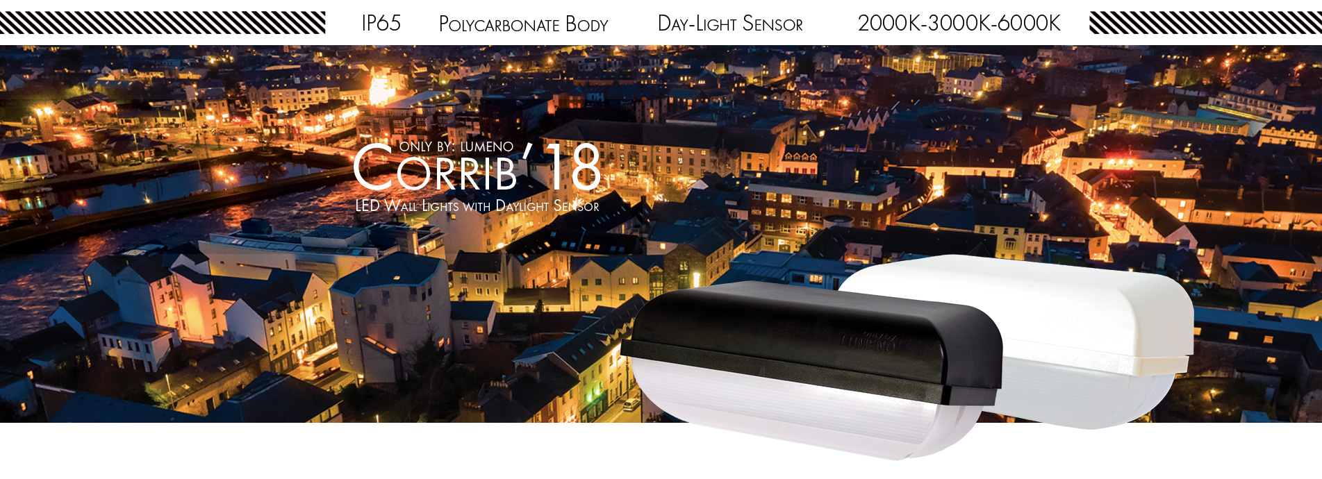 corrib 18 led wall light