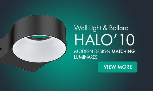Halo10 Wall Light luminare & matching Bollard